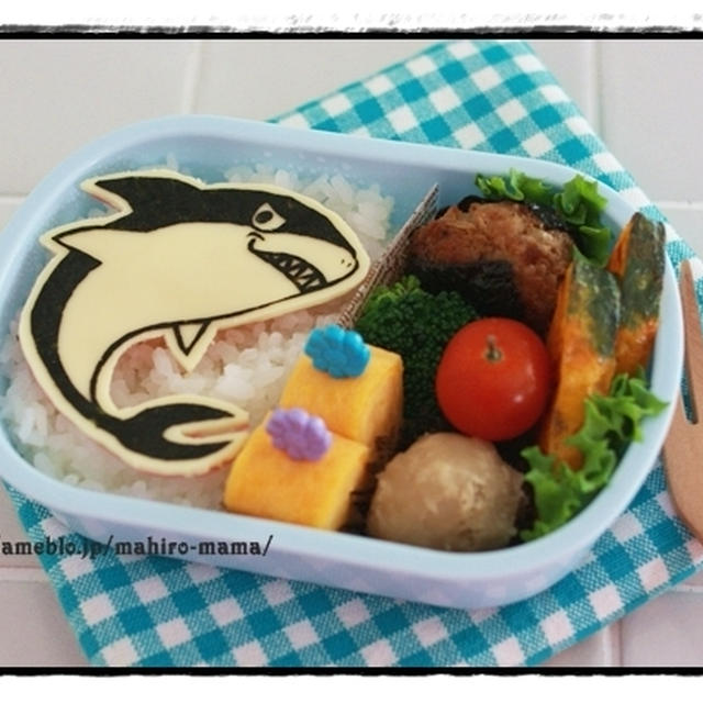 キャラ弁 可愛くなーい サメのお弁当 By Momoさん レシピブログ 料理ブログのレシピ満載