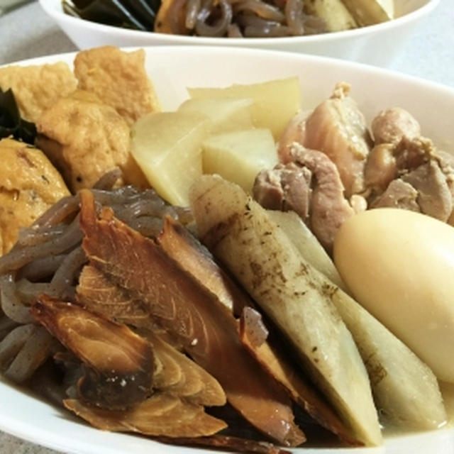 かつお節・さば節で煮物＆庭の四季咲きミニバラ♪
