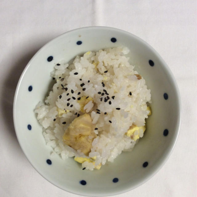 ↓記事の栗ごはん