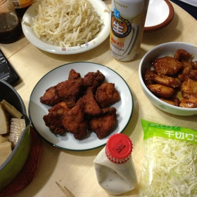ピリ辛チキン・竹の子煮・チキン南蛮