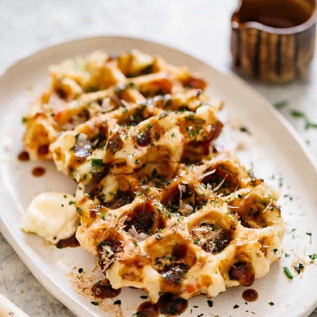Easy Okonomiyaki Savory Waffles