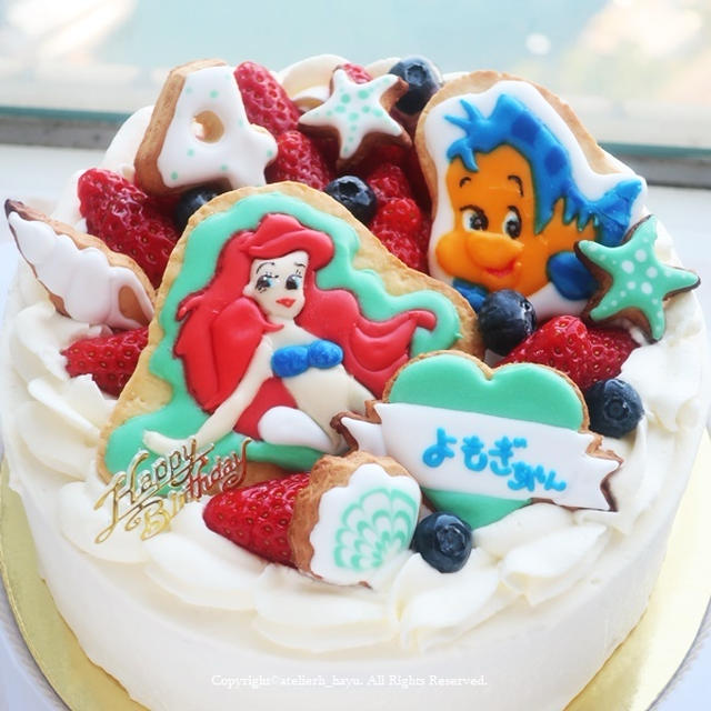 リトルマーメイド アリエルのケーキ By Hayuさん レシピブログ 料理ブログのレシピ満載