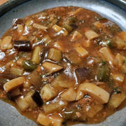 麻婆茄子エリンギピーマン(笑)　市販のモトで