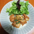 北海道ザンギ丼！それは鶏肉の唐揚げです！スタミナ・・作り置きにもね！！！