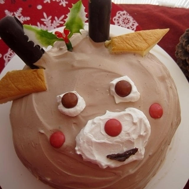 トナカイのクリスマスケーキ