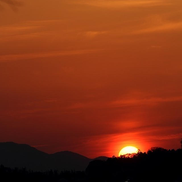 ある日の涸沼からの夕景