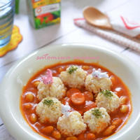キリン無添加野菜で簡単♪お豆とウインナーのリング野菜カレー☆