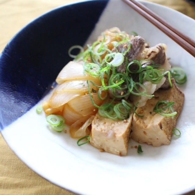 新玉たっぷり肉豆腐