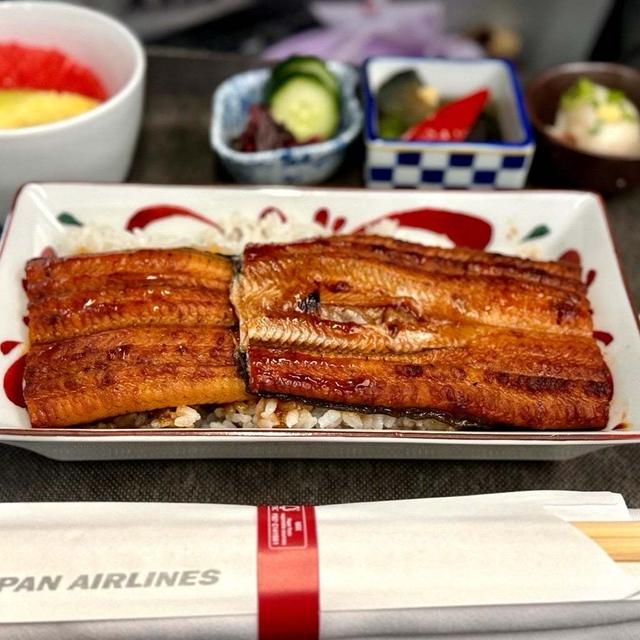 機内食のアップグレードでうなぎ！