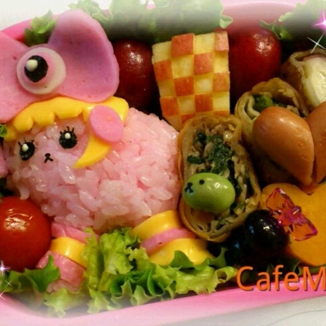 豆しばぱみゅぱみゅのお弁当☆キャラ弁♪