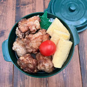 唐揚げ弁当と　熱中症対策