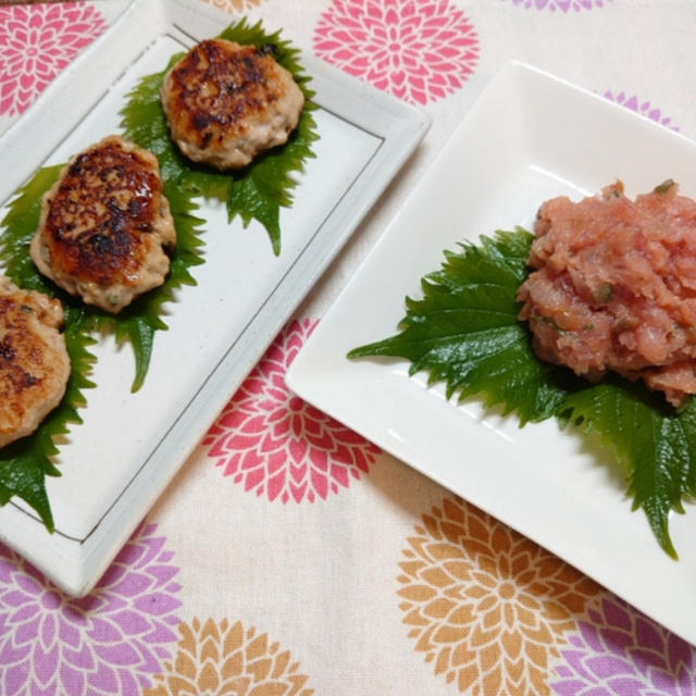 【晩御飯のご提案】【鮪の酒盗なめろう&さんが焼き】”