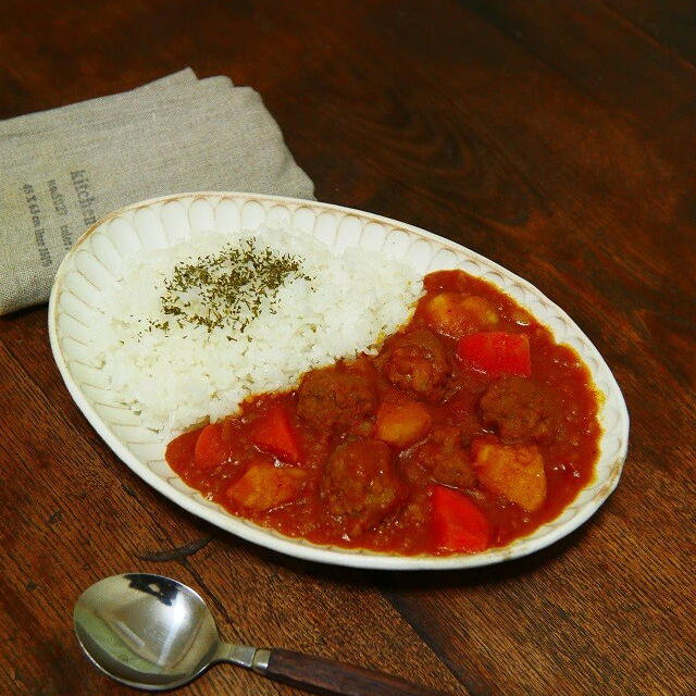 肉団子たっぷりで気分が上がり満足感も最高★ゴロゴロ肉団子スパイシーカレー【スパイスアンバサダー2022】【レシピ2123】