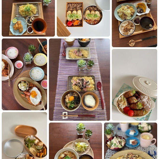 1週間の日持ちおかずとそれを使って作る晩ごはん、昼ごはん、そしてお弁当