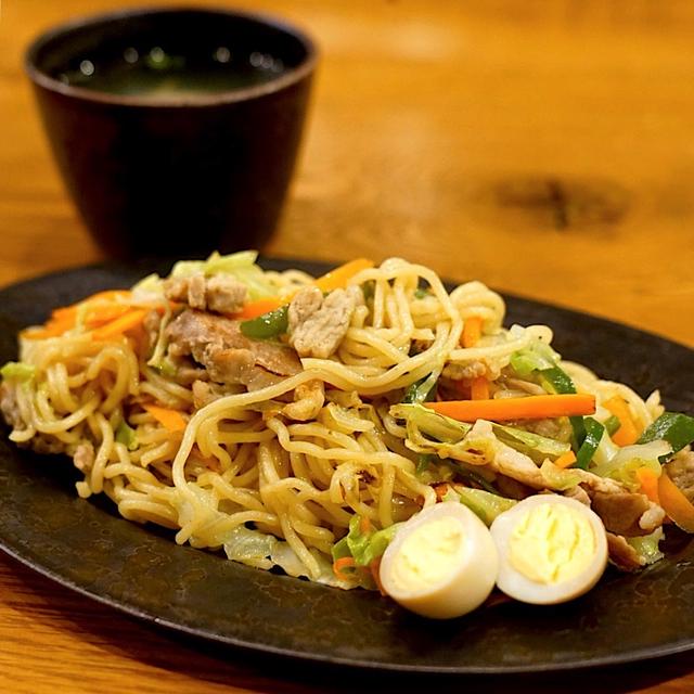 きのうの献立メモ。と【やさしい味の焼きそばのざっくりレシピ】（2019.5.29）