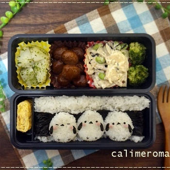 【息子のオベントウ】　シマエナガのお弁当