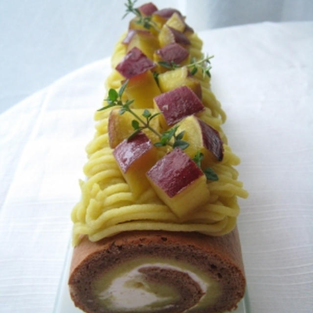 さつまいもロールケーキ By もぐり さん レシピブログ 料理ブログのレシピ満載