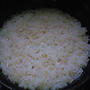湯立てで白米（９９１）。。。宮城県産登米の米特別栽培米ササニシキ・白米（あいざわ米店）と茨城県産うまかっぺコシヒカリ玄米・新米（あいざわ米店）