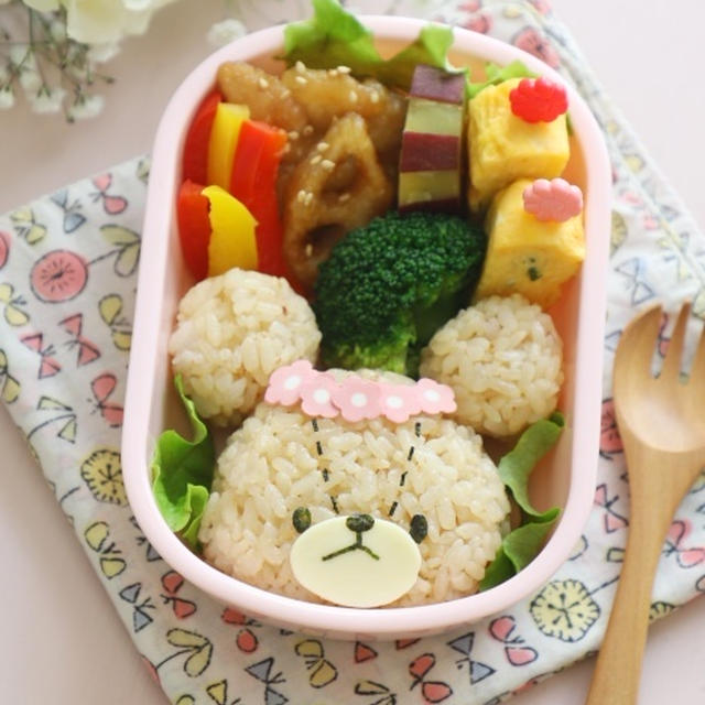 【動画レシピ】くまのがっこう　ジャッキーのお弁当＊キャラ弁