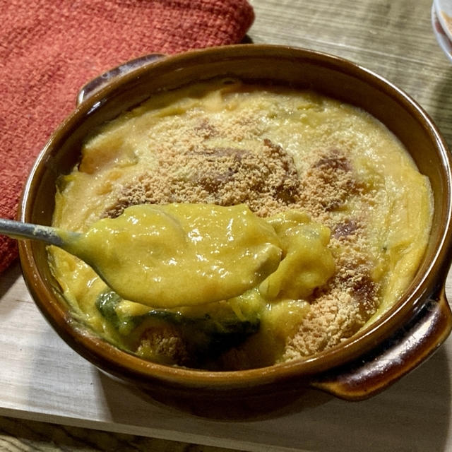 油不使用あっさりさっぱりとした「豆乳かぼちゃグラタン」の作り方