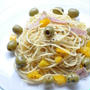 オリーブの実たっぷりのパスタ