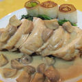 鶏と豚のガランティーヌ☆マッシュルームのソース