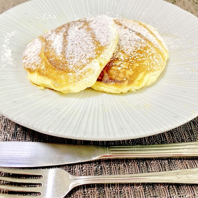 計量スプーンで作る☆ほわほわのスフレパンケーキ