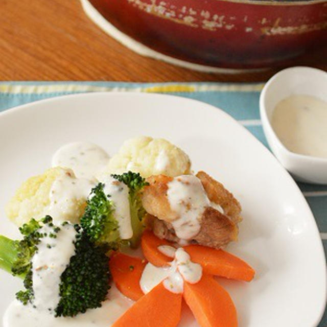 花野菜とグリルチキンサラダ