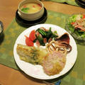 いろいろワンプレートな晩ご飯　と　雪柳の花♪