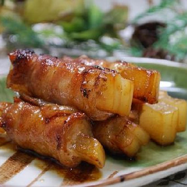 豚バラ肉と大根の照り焼き醤油