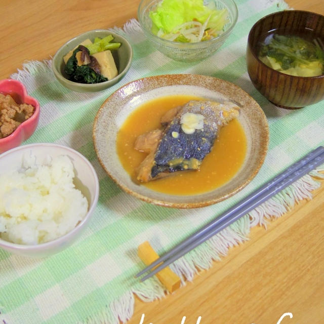 高野豆腐と小松菜の含め煮