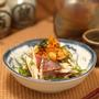 しめさば（しめ鯖）の千切り長芋キムチ和え