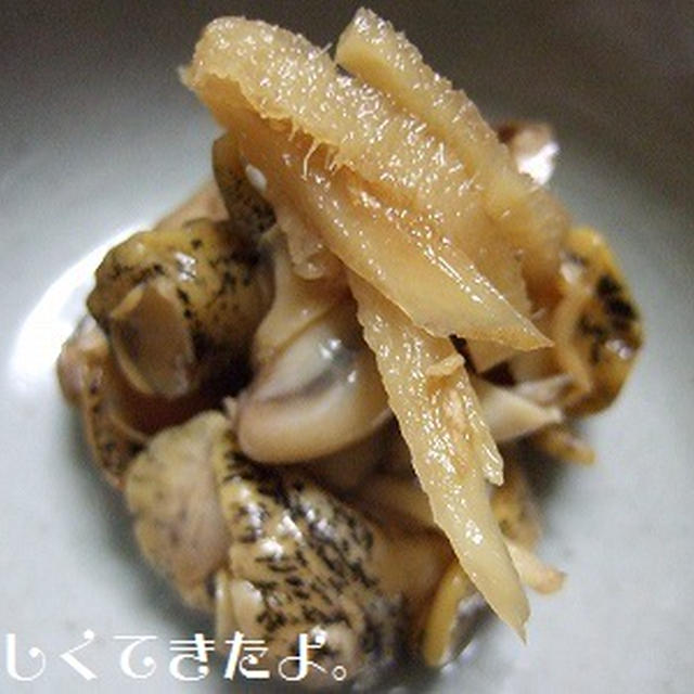 ツブ貝のあっさり生姜煮