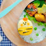 いも餅で作る節分のキャラ弁