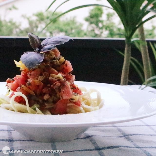 ズッキーニでもりもり野菜ベジパスタ！