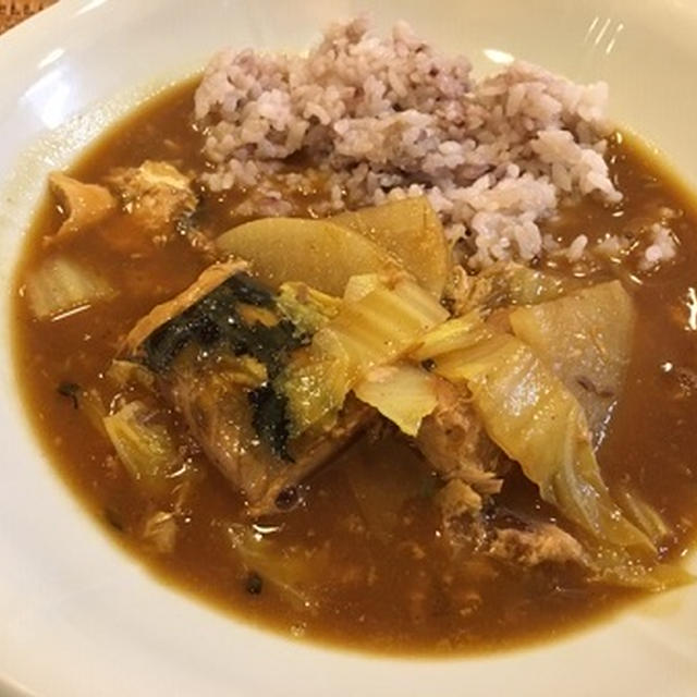 鯖缶で和風スープカレー