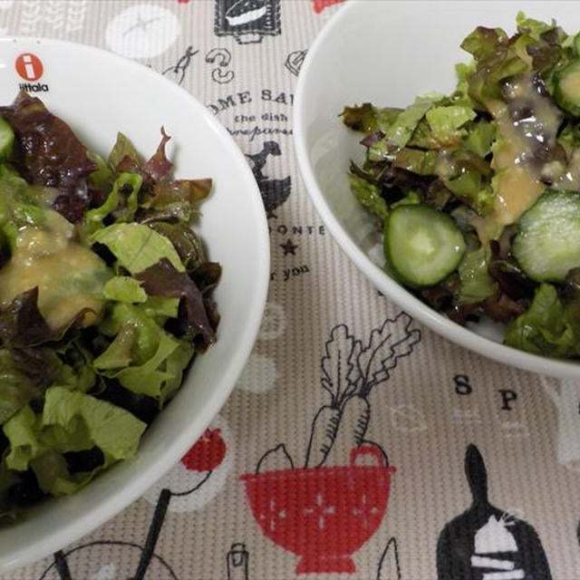 フーディストノートレシピ掲載・【ちしゃ（サニーレタス）ときゅうりの酢みそ和え】
