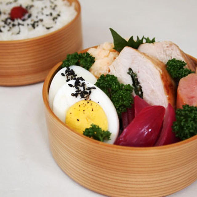 鶏の大葉とチーズのはさみ焼き＆辛味噌煮♪