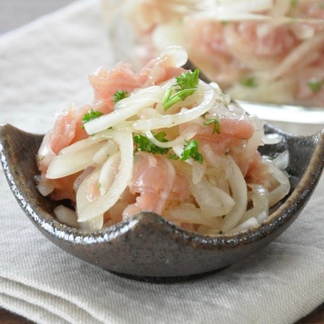 休日は早めに乾杯♡「新玉ねぎと生ハムのマリネ」/おうち居酒屋家飲みレシピ