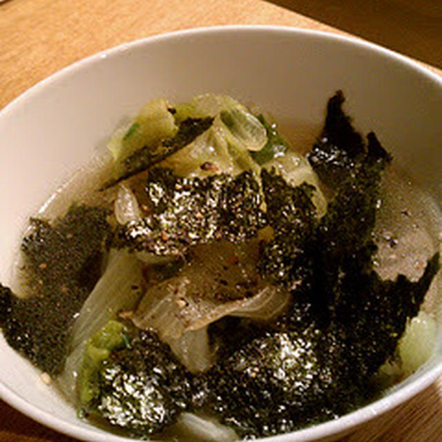 レタスと海苔のスープ〜糖質制限食レシピ〜