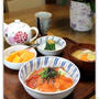 まぐろとサーモンのづけ丼　こけし通信筒♪