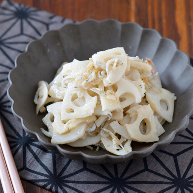 しらす白れんこん。【真っ白おかず・お弁当】のごはんの日。