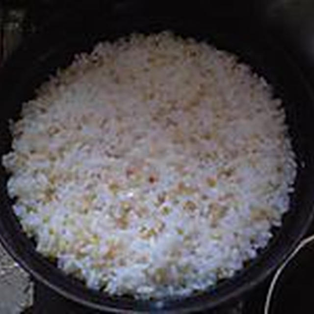 湯立てで白米（７８２）。。。長野県北安曇郡松川村特栽米コシヒカリ（おひさまの舞台）玄米と白米（あいざわ米店）