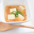 大根のつま・豆腐・キムチの即席スープ
