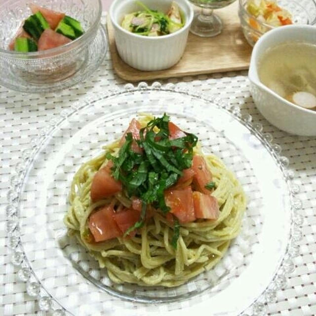 旦那不在の。。。＊晩ごはん＊～アボカドの和風クリームパスタ～