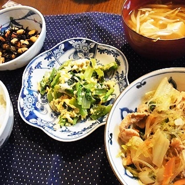 特売白菜で１品～♪　＆　白菜と豚肉、春雨煮