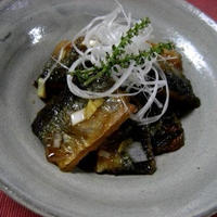 秋刀魚の生姜ドレッシング和え