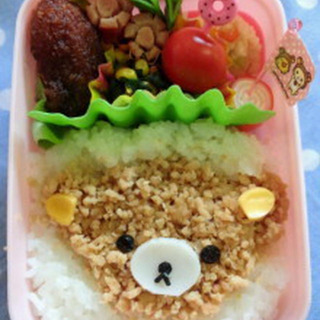 そぼろでリラックマ弁当