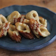 簡単おつまみ♪ちくわの照り焼き辛子マヨネーズ