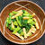 菜花と油揚げのからし酢味噌和え、本マグロの刺身